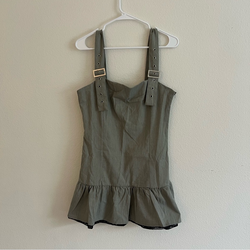 Urban Outfitters Daisy Street Buckle Strap Drop Waist Mini Dress - Picture 6 of 11